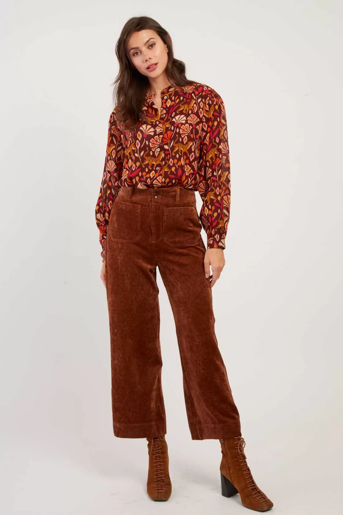 blouse_imprime_manches_longues_fancy_3.webp Maison Derhy Les Blouses, Chemisiers & Tops-Blouse imprimée manches longues FANCY