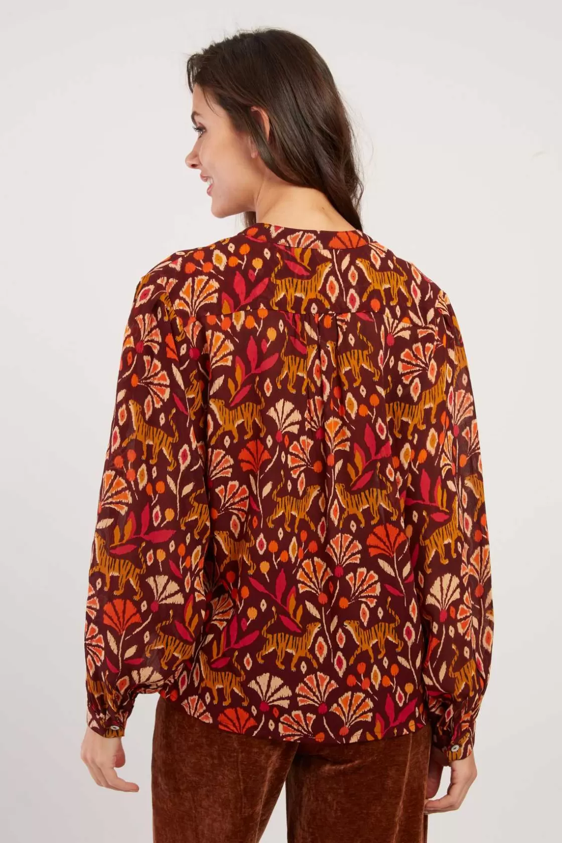 blouse_imprime_manches_longues_fancy_4.webp Maison Derhy Les Blouses, Chemisiers & Tops-Blouse imprimée manches longues FANCY