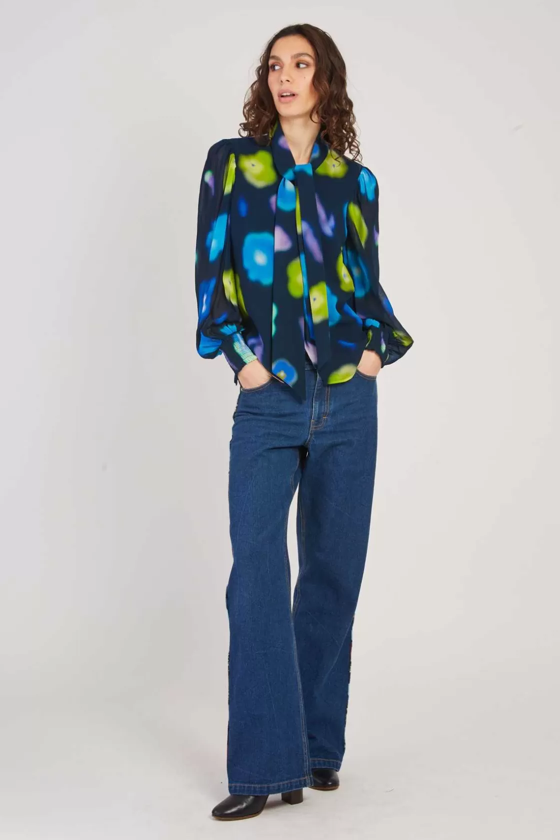 blouse_imprime_manches_longues_federica_5.webp Maison Derhy Les Blouses, Chemisiers & Tops-Blouse imprimée manches longues FEDERICA