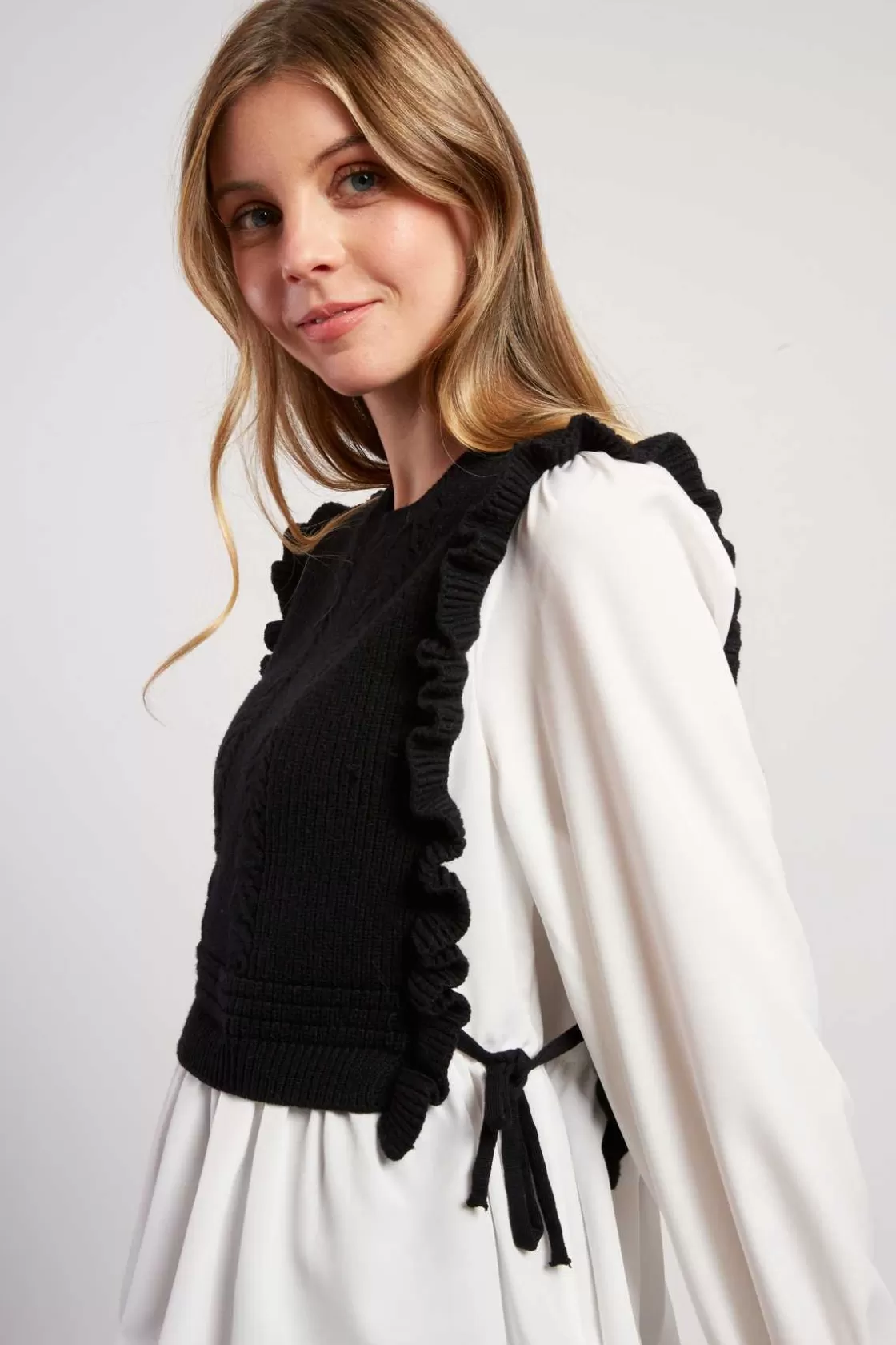 chemise_avec_pull_intgr_camelia_15.webp Maison Derhy Les Blouses, Chemisiers & Tops-Chemise avec pull intégré CAMELIA