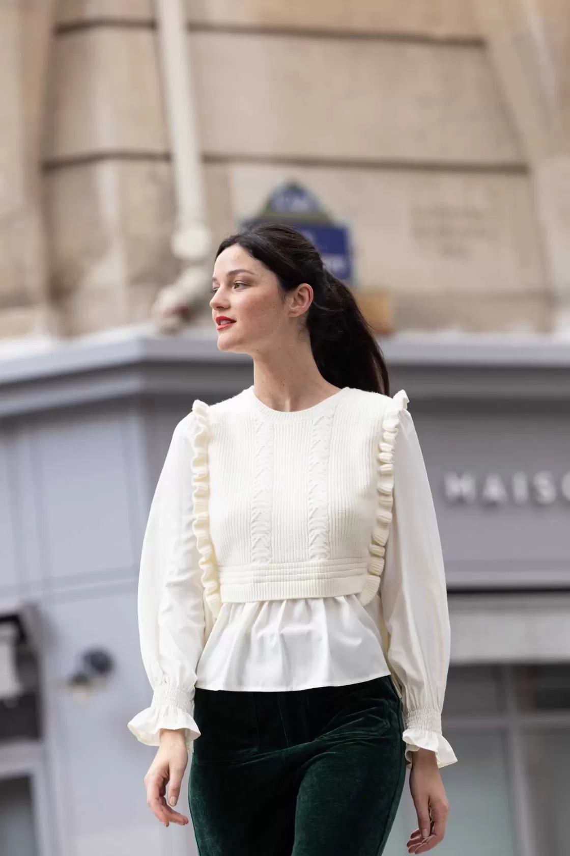 chemise_avec_pull_intgr_camelia_3.webp Maison Derhy Les Blouses, Chemisiers & Tops-Chemise avec pull intégré CAMELIA