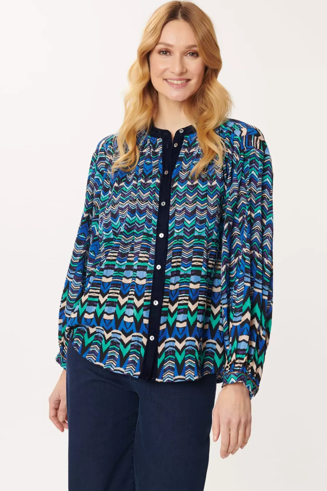 Maison Derhy Les Blouses, Chemisiers & Tops-Chemise imprimée en velours multicolore BARTH