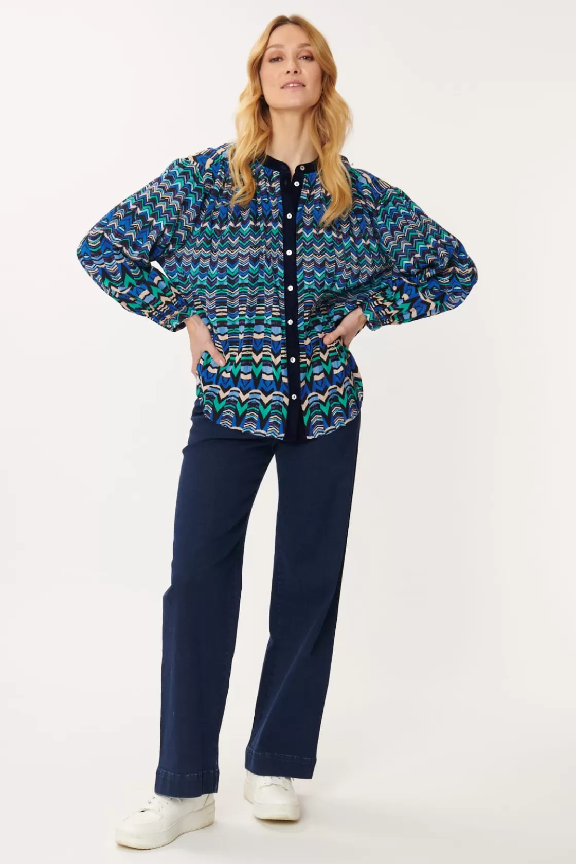 Maison Derhy Les Blouses, Chemisiers & Tops-Chemise imprimée en velours multicolore BARTH