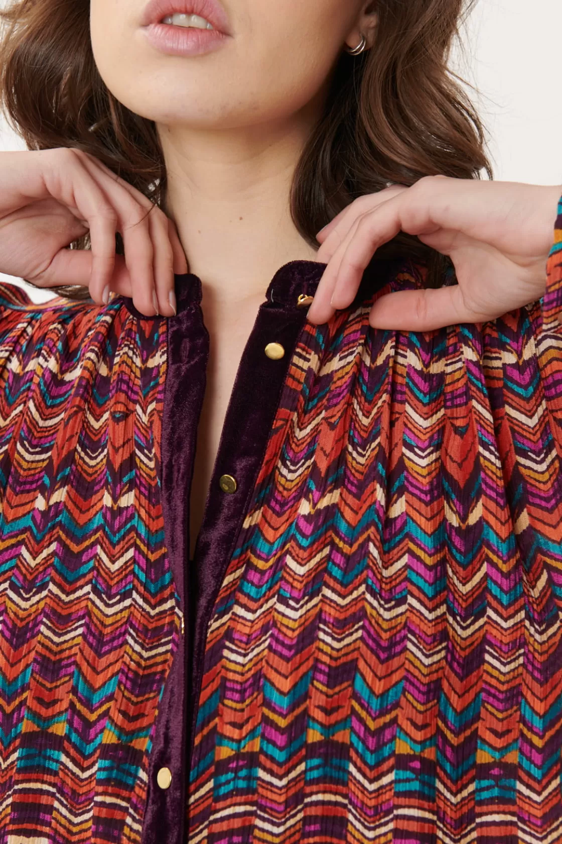 chemise_imprime_en_velours_multicolore_barth_10.webp Maison Derhy Les Blouses, Chemisiers & Tops-Chemise imprimée en velours multicolore BARTH