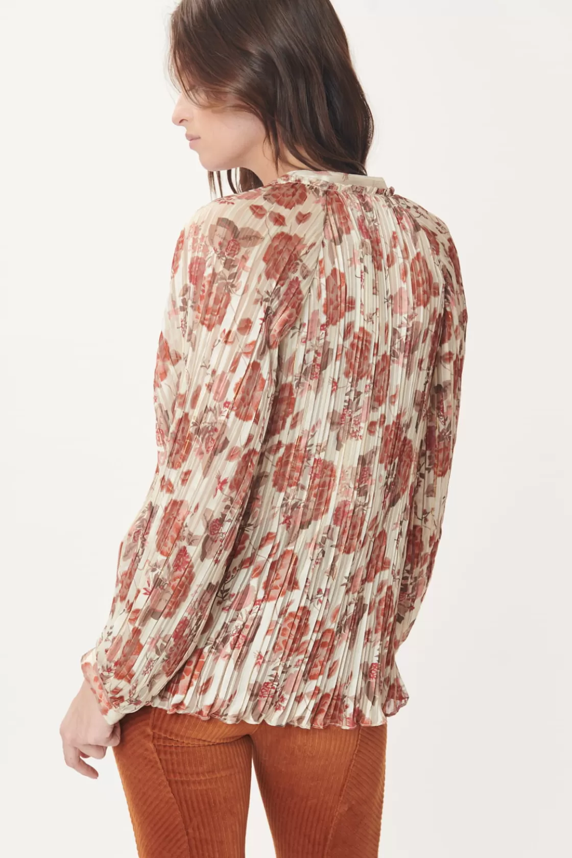 chemise_imprime_et_lurex_berangere_2.webp Maison Derhy Les Blouses, Chemisiers & Tops-Chemise imprimée et lurex BERANGERE