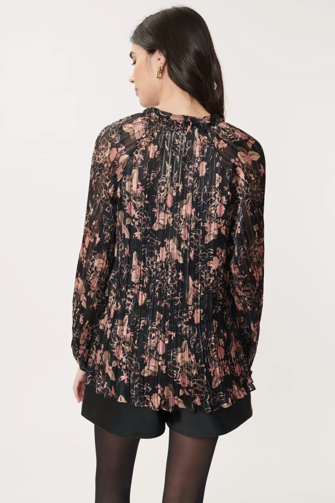 chemise_imprime_et_lurex_berangere_7.webp Maison Derhy Les Blouses, Chemisiers & Tops-Chemise imprimée et lurex BERANGERE