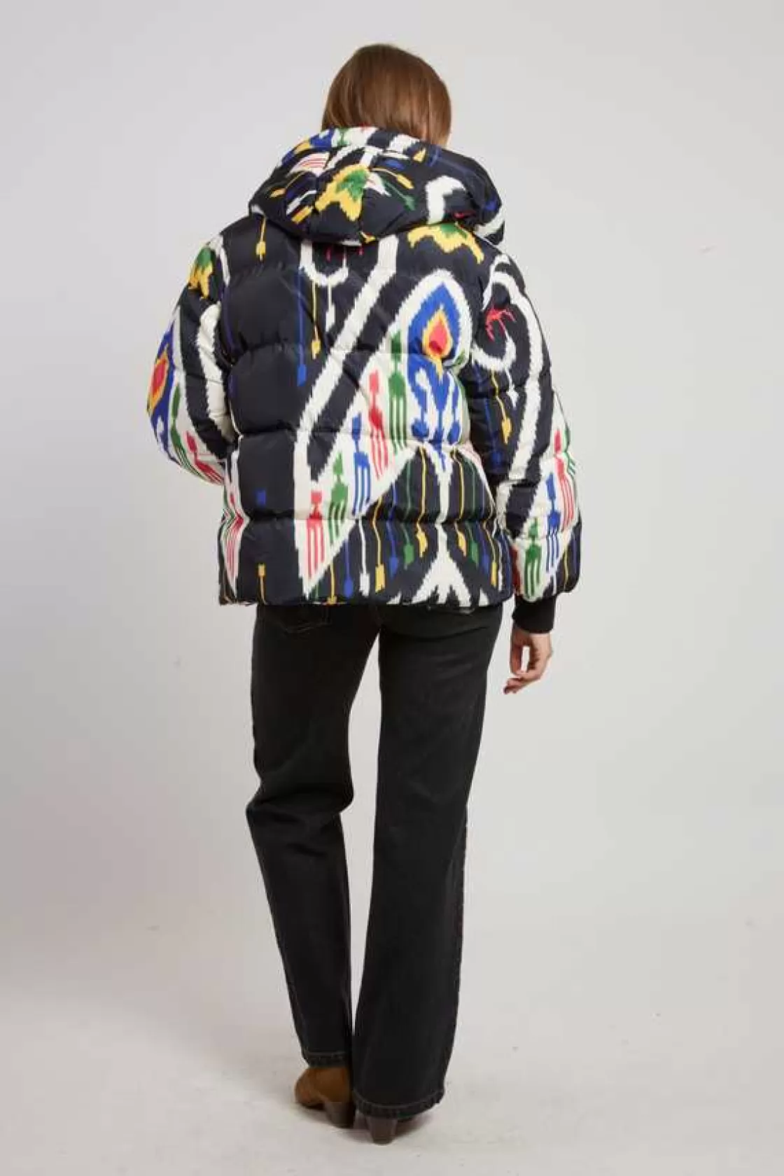 doudoune__capuche_motif_graphique_edith_6.webp Maison Derhy Les Manteaux, Vestes & Doudounes-Doudoune à capuche motif graphique EDITH Noir