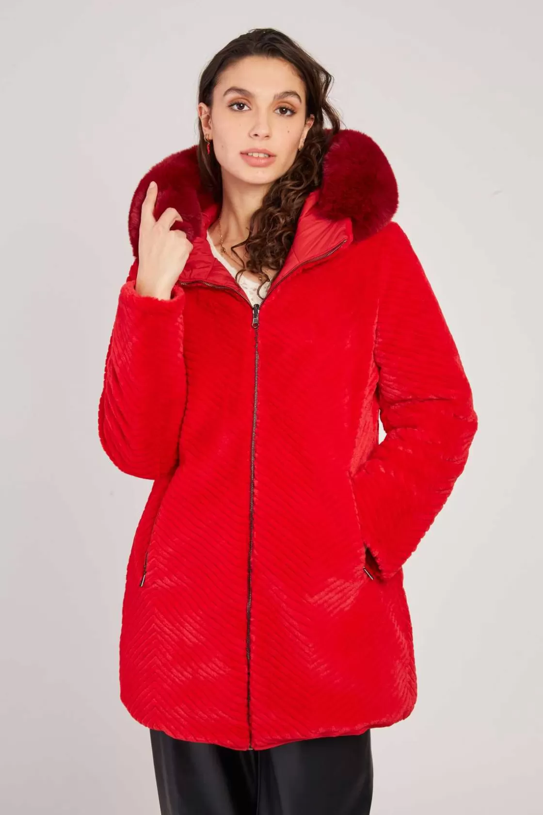 doudoune_milongue_rversible_eglantine_2.webp Maison Derhy Les Manteaux, Vestes & Doudounes-Doudoune mi-longue réversible EGLANTINE