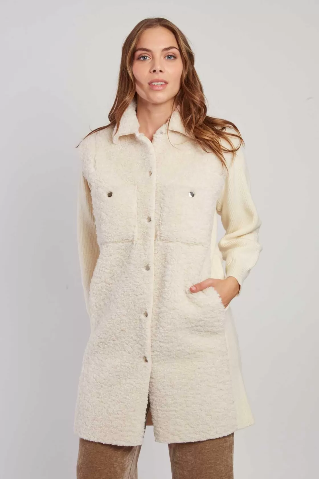 gilet_long_bimatire_danseuse_3.webp Maison Derhy La Maille | Les Gilets, Cardigans & Pulls-Gilet long bi-matière DANSEUSE