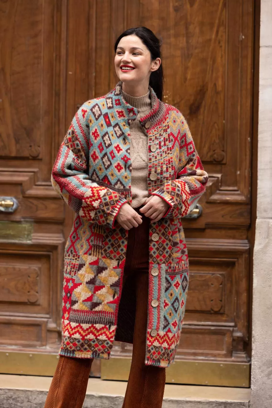 Maison Derhy La Maille | Les Gilets, Cardigans & Pulls-Gilet long en maille DAENERYS