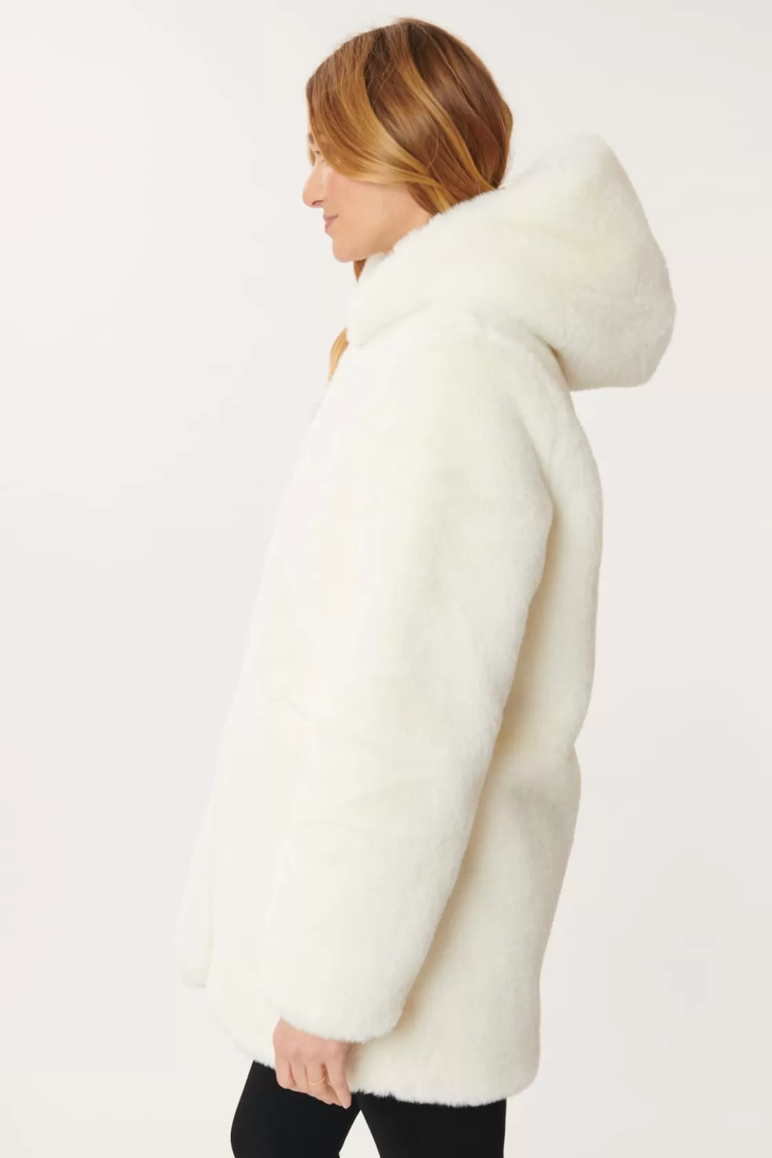 Maison Derhy Les Manteaux, Vestes & Doudounes-Manteau en fausse fourrure CARLY