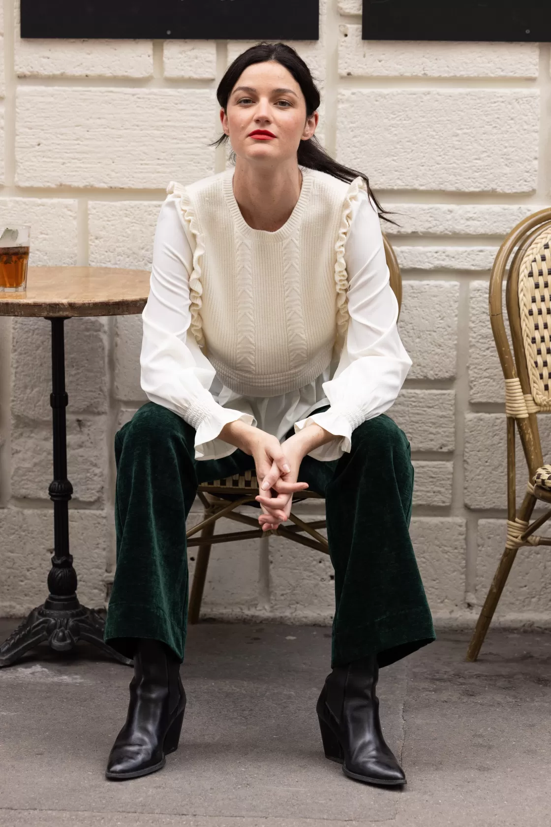 pantalon_droit_en_velours_ramona_3.webp Maison Derhy Les Jupes & Pantalons-Pantalon droit en velours RAMONA