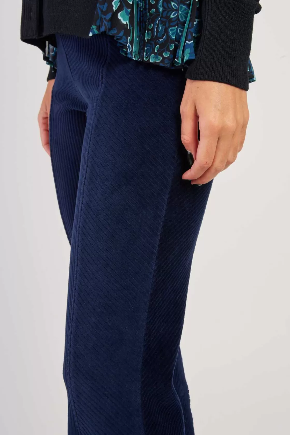 pantalon_en_velours_ctel_ragtime_18.webp Maison Derhy Les Jupes & Pantalons-Pantalon en velours côtelé RAGTIME