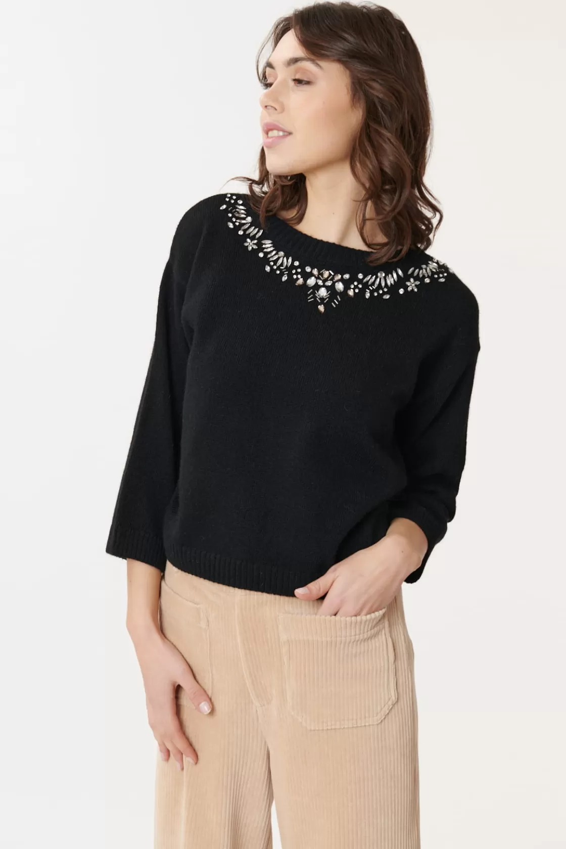 pull_brod_col_rond_jonas_8.webp Maison Derhy La Maille | Les Gilets, Cardigans & Pulls-Pull Brodé Col Rond JONAS