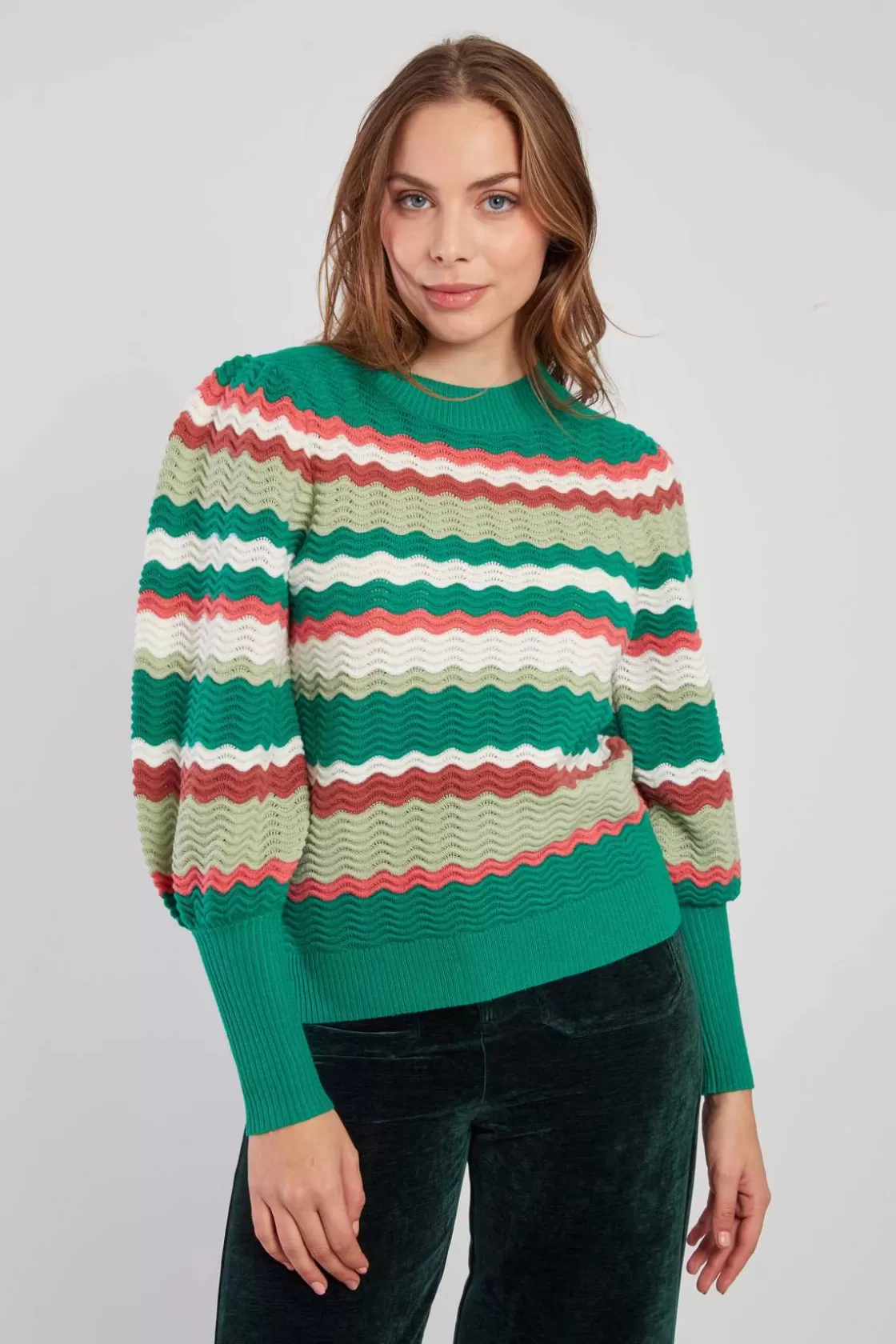 pull_ray_manches_bouffantes_cahors_10.webp Maison Derhy La Maille | Les Gilets, Cardigans & Pulls-Pull rayé manches bouffantes CAHORS