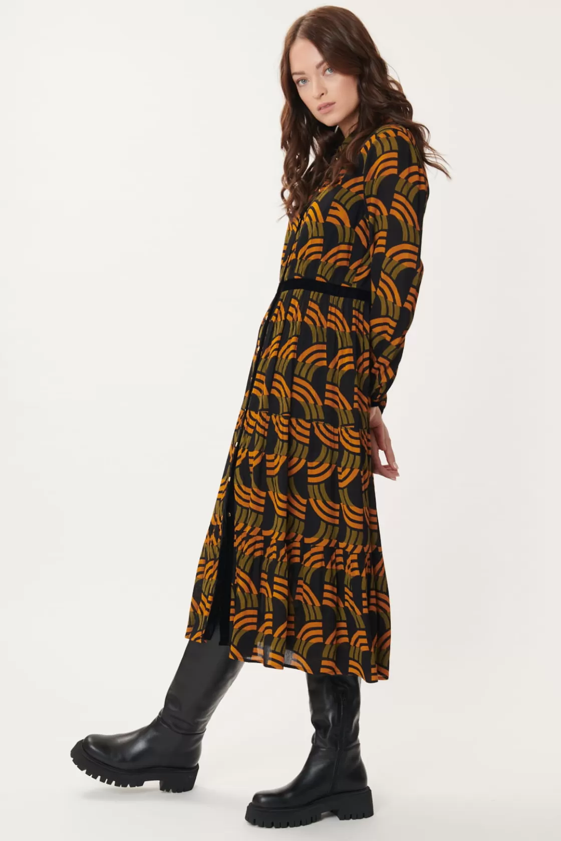 robe_chemise_alexia_imprime_gomtrique_6.webp Maison Derhy Robes Longues-Robe Chemise ALEXIA Imprimée Géométrique