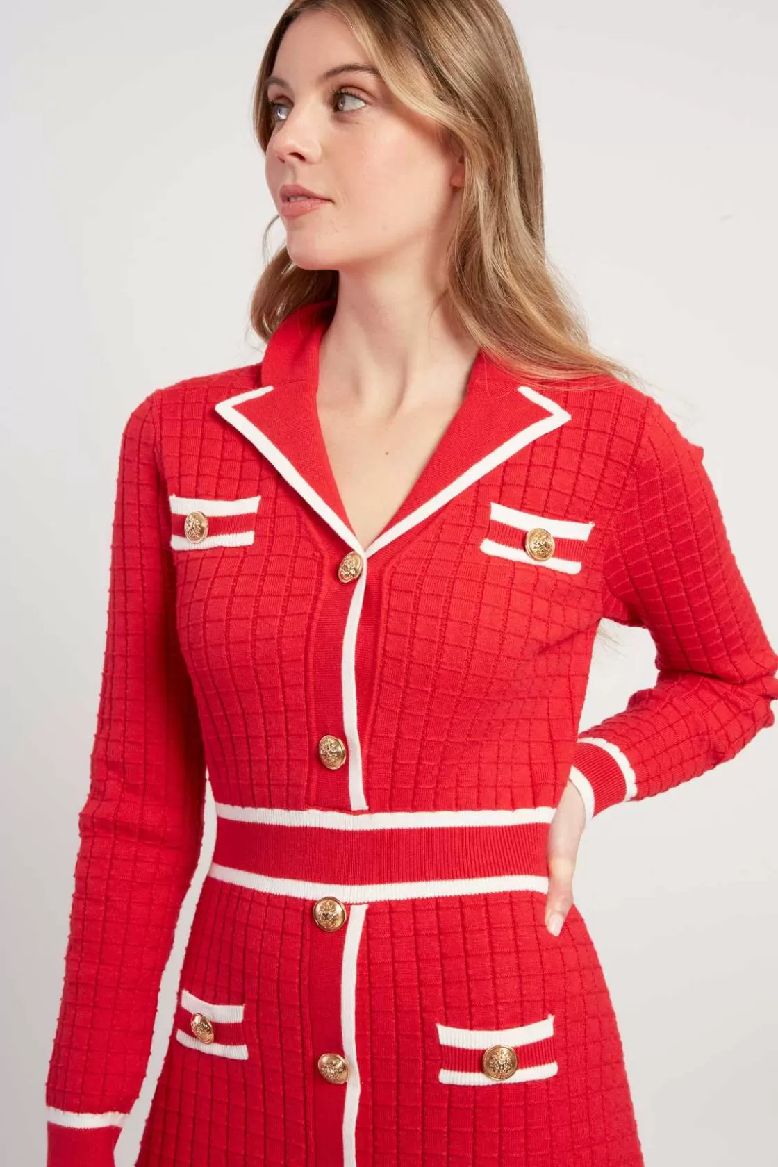 robe_courte_en_maille_avec_manches_longues_jade_9.webp Maison Derhy La Maille | Robes Courtes-Robe courte en maille avec manches longues JADE