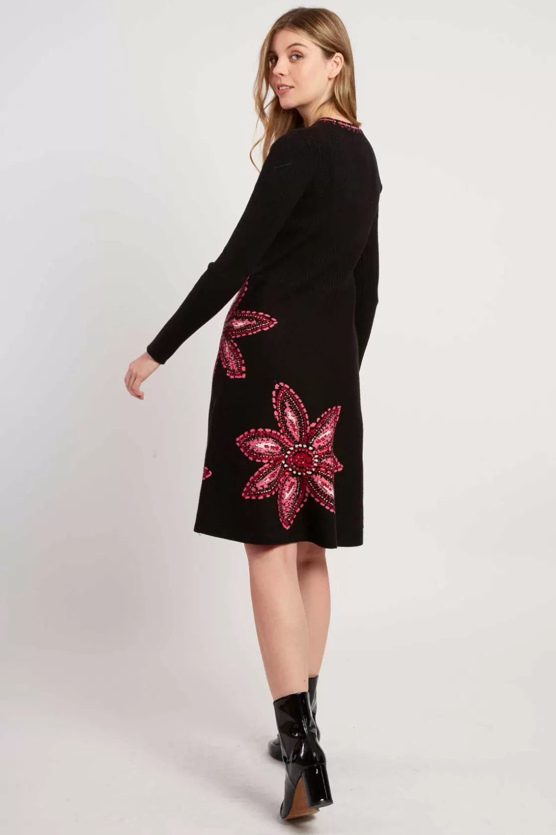 robe_courte_en_maille_jill_2.webp Maison Derhy La Maille | Robes Courtes-Robe courte en maille JILL