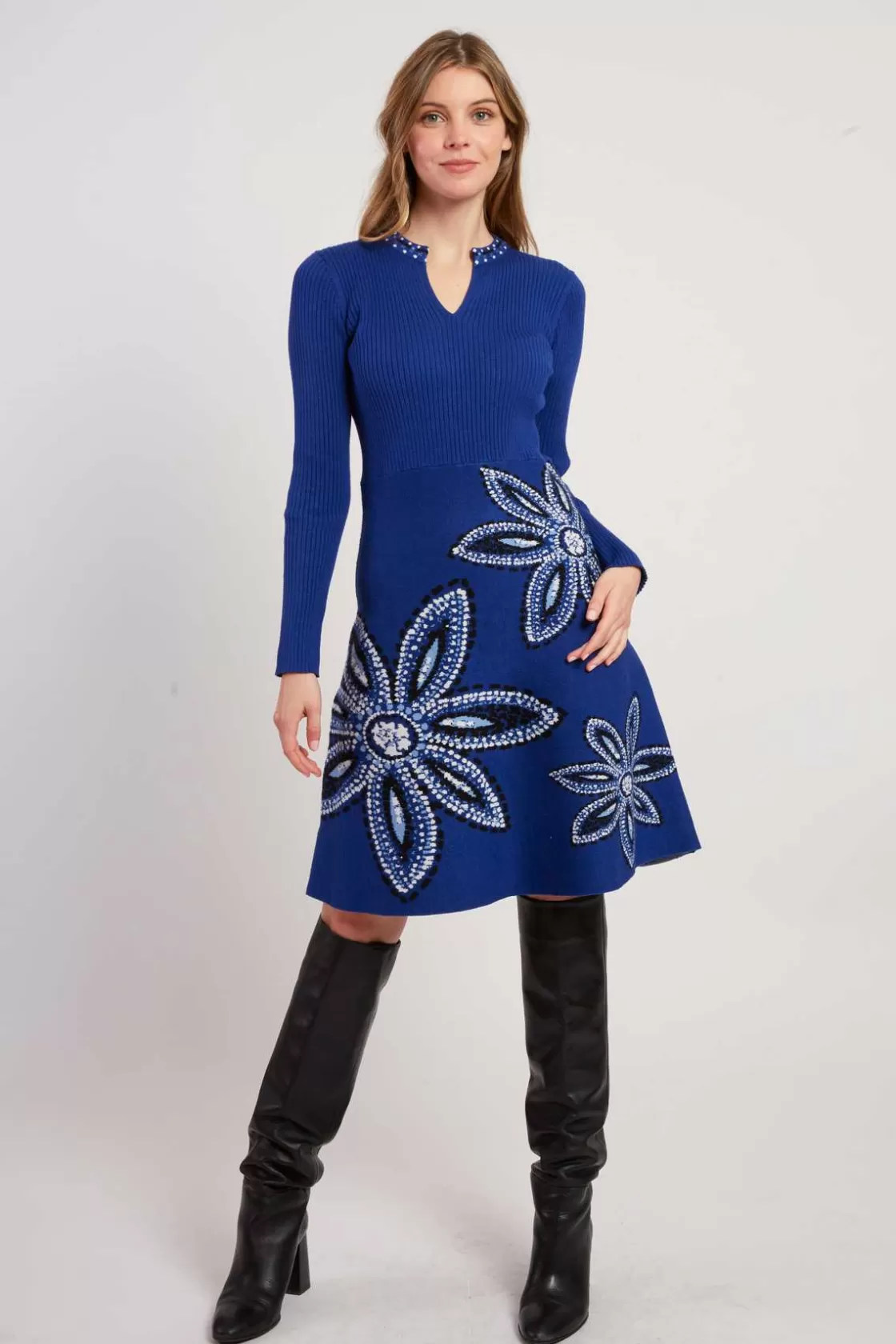 robe_courte_en_maille_jill_5.webp Maison Derhy La Maille | Robes Courtes-Robe courte en maille JILL