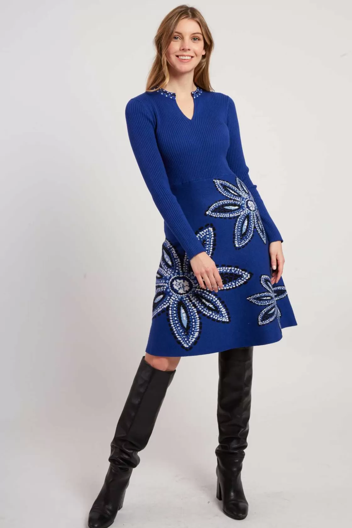 robe_courte_en_maille_jill_6.webp Maison Derhy La Maille | Robes Courtes-Robe courte en maille JILL