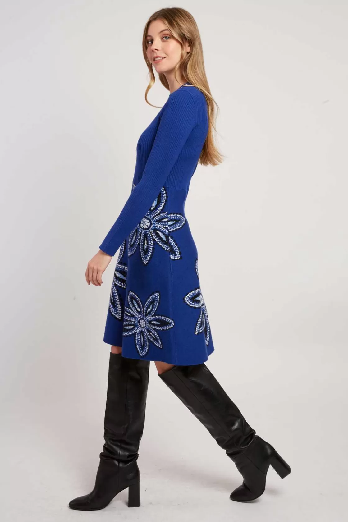 robe_courte_en_maille_jill_7.webp Maison Derhy La Maille | Robes Courtes-Robe courte en maille JILL