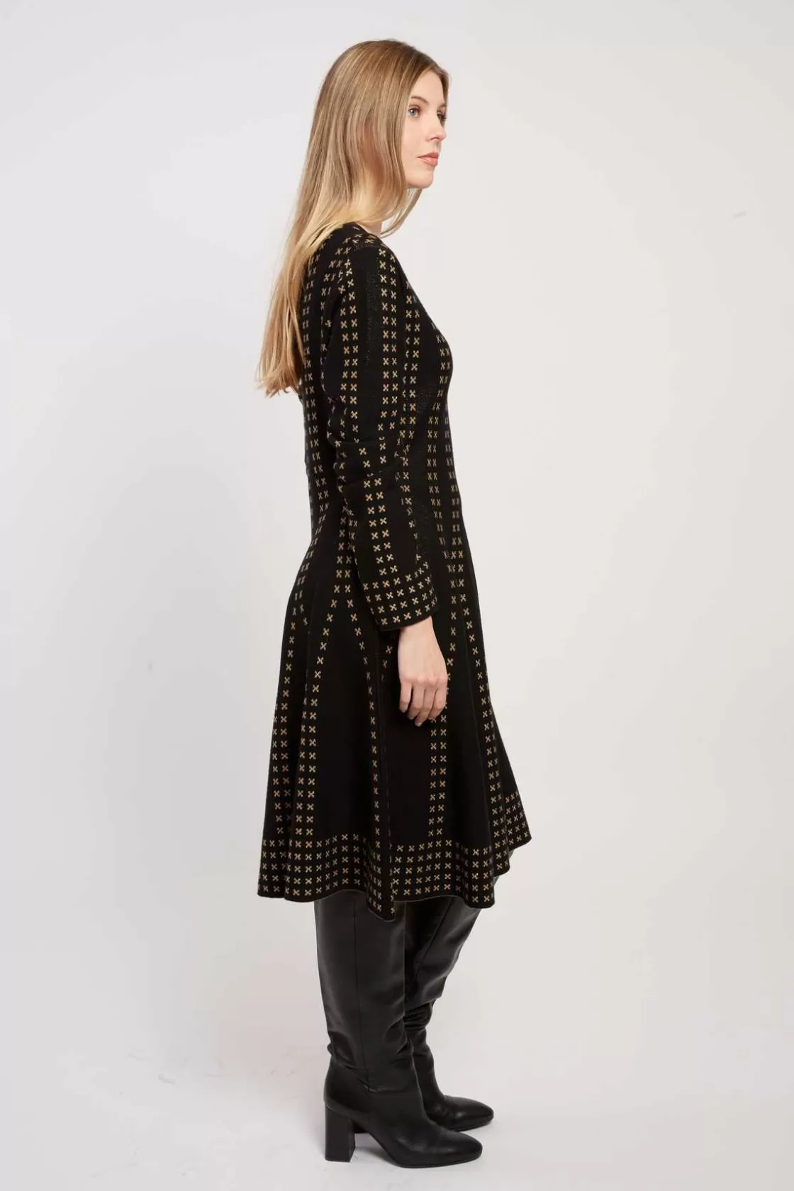 robe_courte_en_maille_jojoba_2.webp Maison Derhy La Maille | Robes Courtes-Robe courte en maille JOJOBA