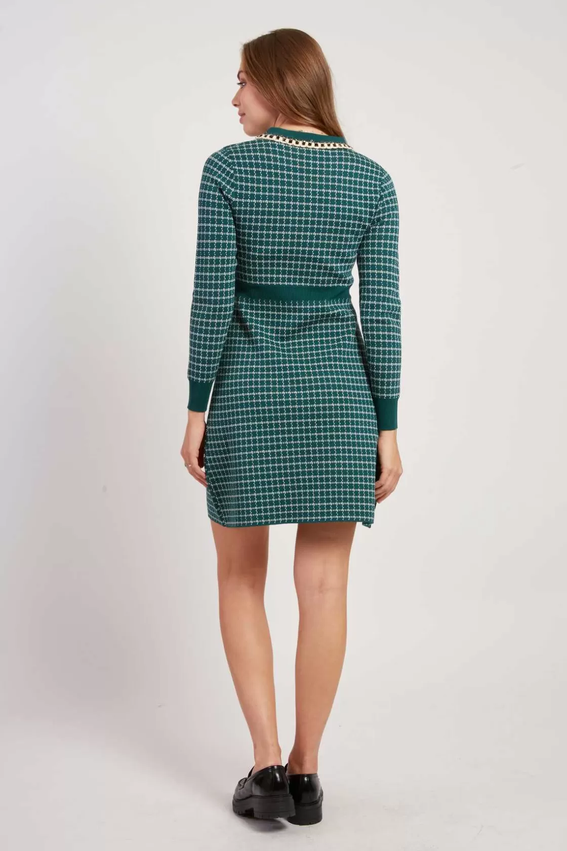 robe_courte_manches_longues_en_maille_jahorina_12.webp Maison Derhy La Maille | Robes Courtes-Robe courte manches longues en maille JAHORINA