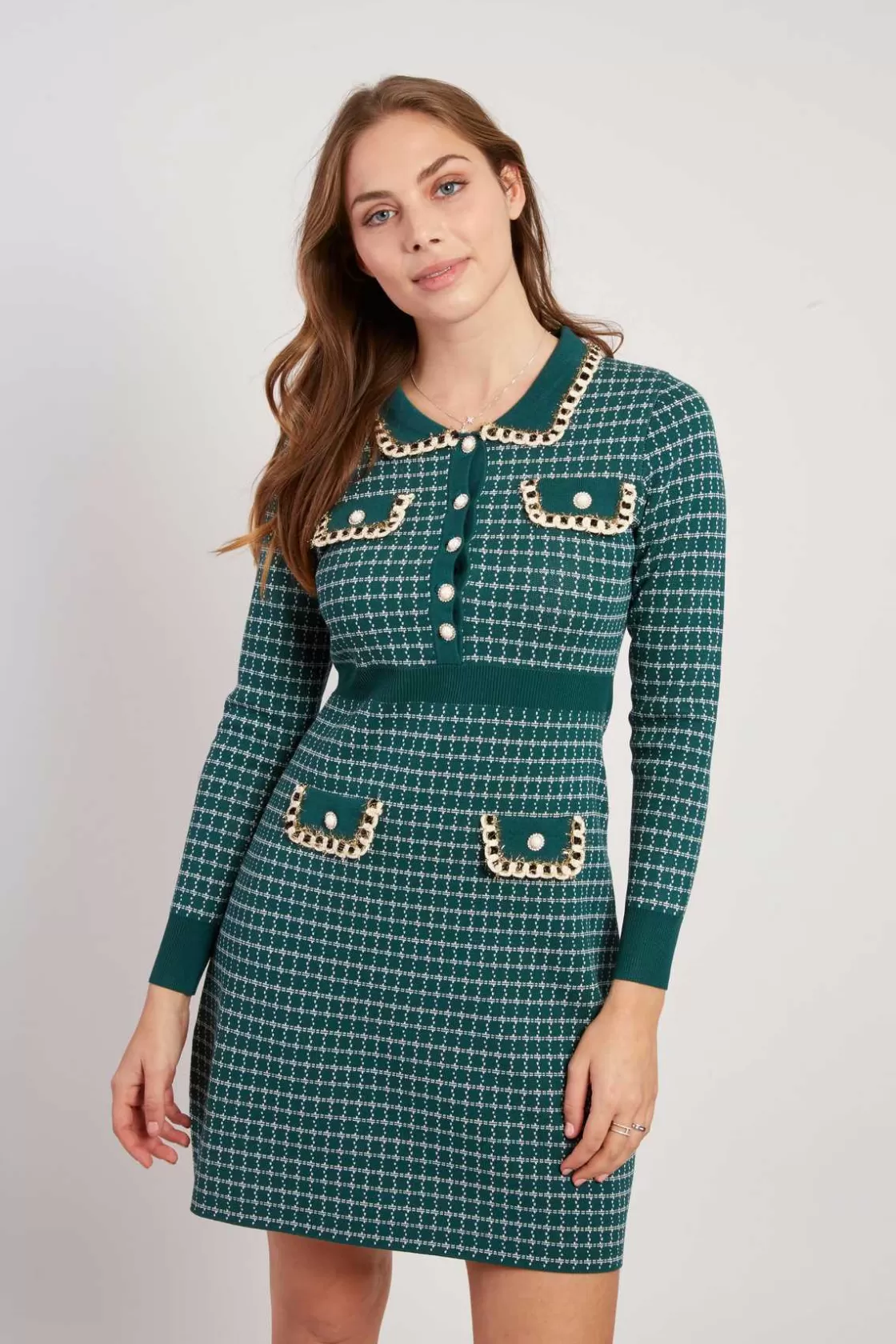 robe_courte_manches_longues_en_maille_jahorina_14.webp Maison Derhy La Maille | Robes Courtes-Robe courte manches longues en maille JAHORINA