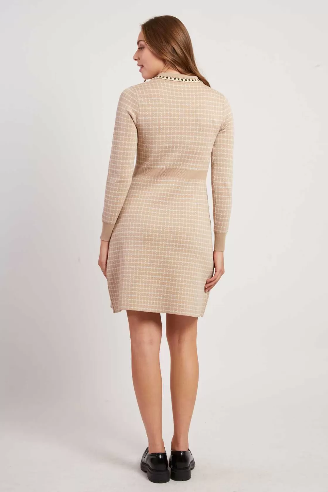 robe_courte_manches_longues_en_maille_jahorina_8.webp Maison Derhy La Maille | Robes Courtes-Robe courte manches longues en maille JAHORINA