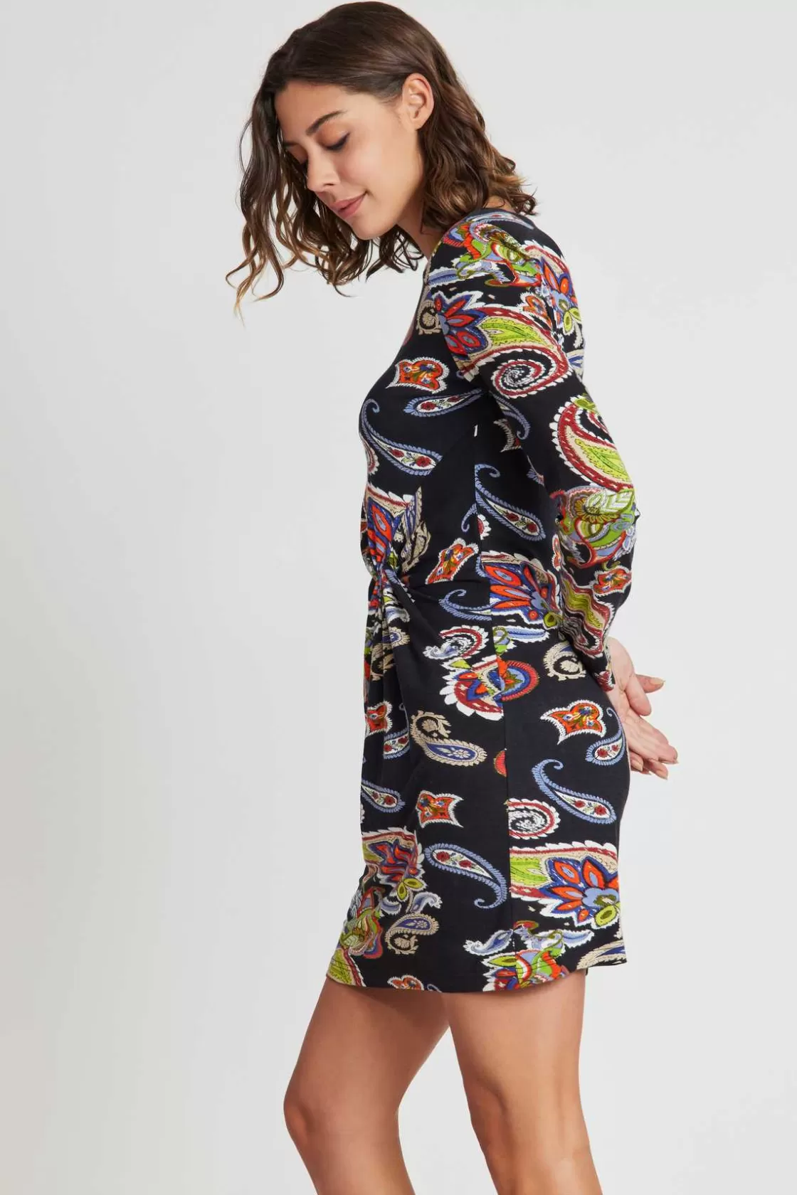 robe_en_jersey_imprim_senorita_5.webp Maison Derhy Robes Imprimées | Robes Courtes-Robe en jersey imprimé SENORITA