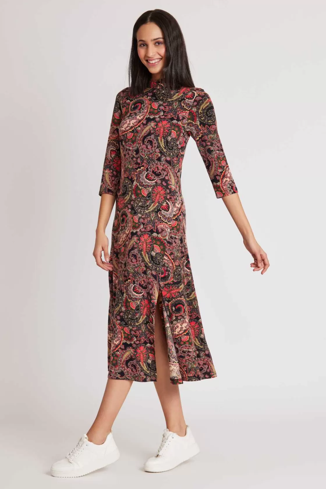 robe_midi_en_jersey_stretch_imprim_savannah_5.webp Maison Derhy Robes Imprimées | Robes Longues-Robe midi en jersey stretch imprimé SAVANNAH