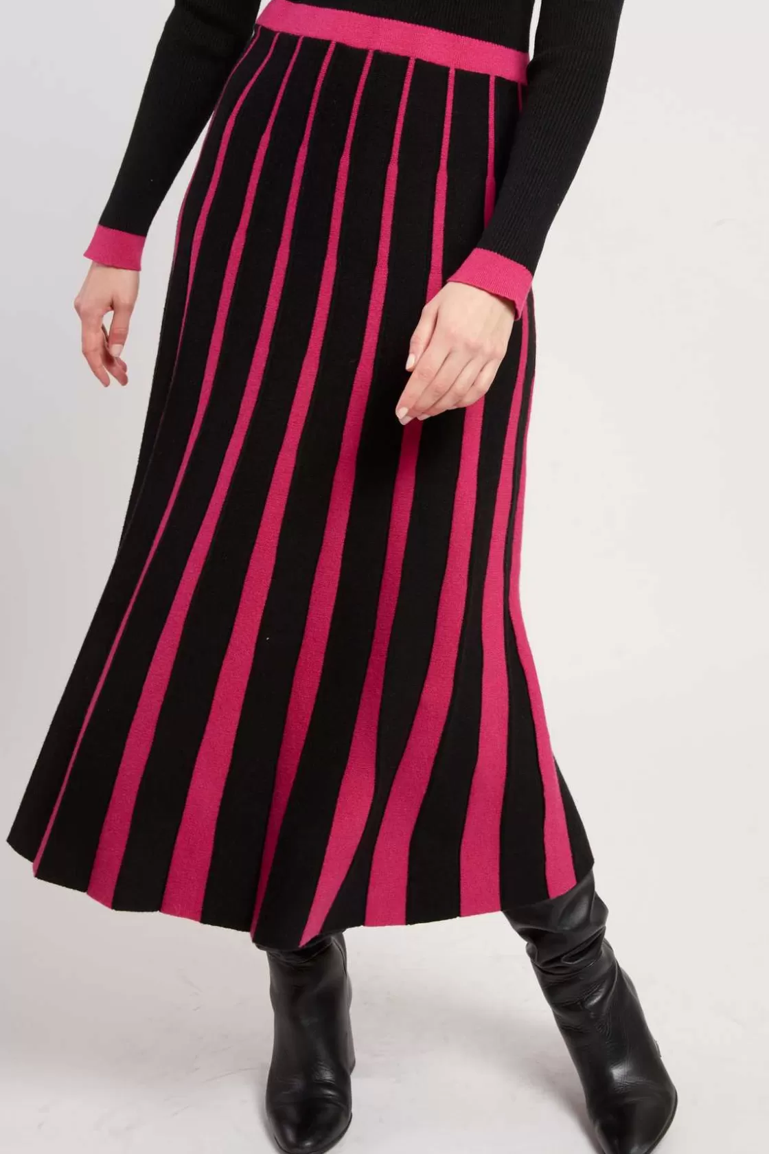 robe_milongue_en_maille_bicolore_jeannette_10.webp Maison Derhy La Maille | Robes Longues-Robe mi-longue en maille bicolore JEANNETTE