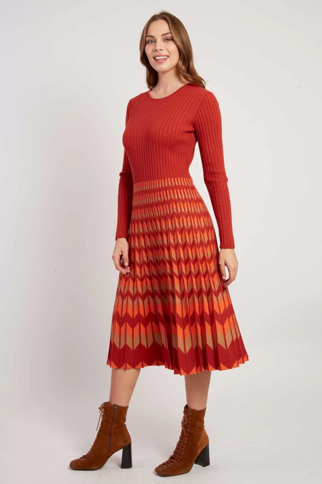 robe_milongue_manches_longues_en_maille_jazz_11.webp Maison Derhy La Maille | Robes Longues-Robe mi-longue manches longues en maille JAZZ