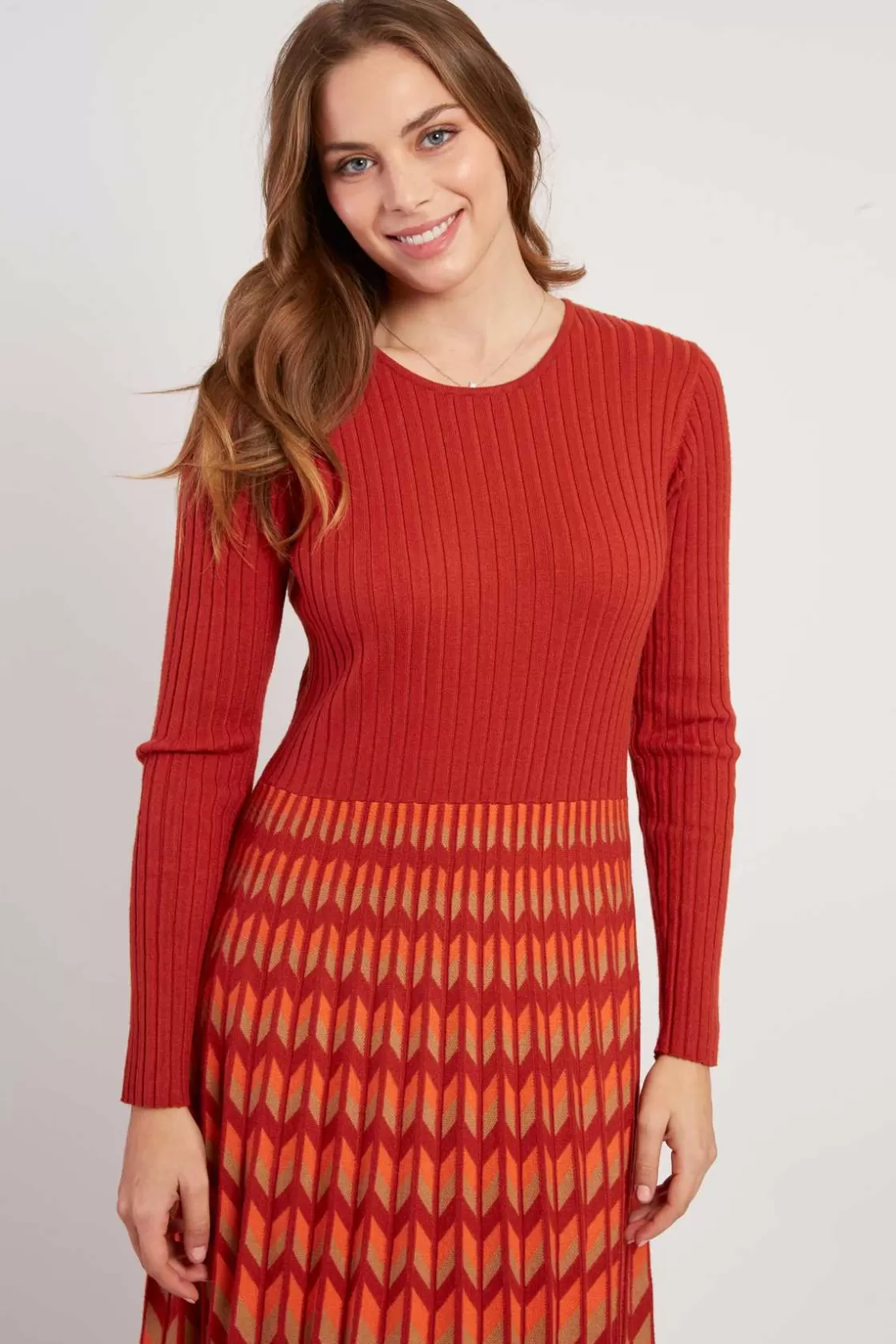 robe_milongue_manches_longues_en_maille_jazz_13.webp Maison Derhy La Maille | Robes Longues-Robe mi-longue manches longues en maille JAZZ