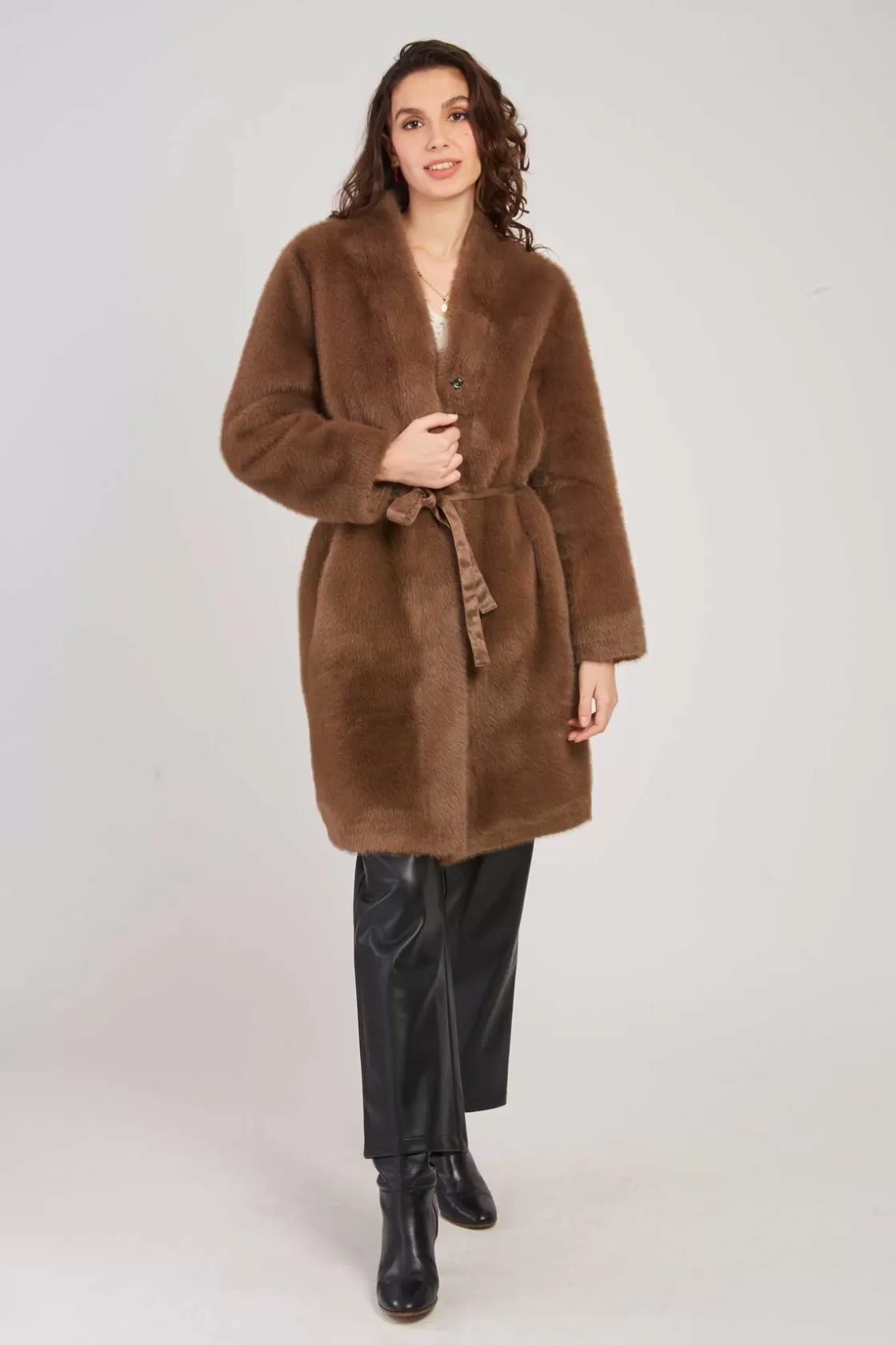 Maison Derhy Les Manteaux, Vestes & Doudounes-Veste en fausse fourrure LILYROSE